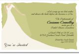 Green Bridal Shower Invitation Wording Graceful Gown On Green Bridal Shower Invitation