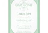 Green Bridal Shower Invitation Wording Mint Green White Vintage Frame Bridal Shower Invitations