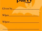 Halloween Birthday Party Invite Templates Free Printable Halloween Birthday Invitations Templates