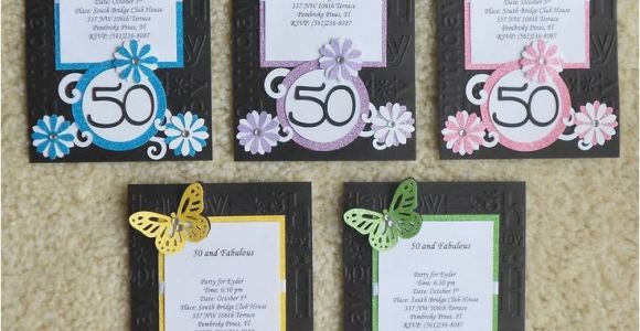 Handmade 50th Birthday Invitation Ideas Handmade Birthday Invitations Handmade Invites