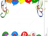 Happy Birthday Invitation Frames Happy Birthday Balloons Invitation Stock Illustration
