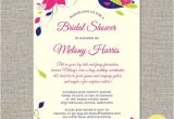 Hat themed Bridal Shower Invitations Big Hats and Fascinators Custom Bridal Shower Invitation