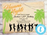 Havana Nights Party Invitation Template Vintage Havana Nights Birthday Invitation Havana Nights Etsy