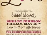 Heart Bridal Shower Invitations Rustic Bridal Shower Invitation Love Heart Black Pink