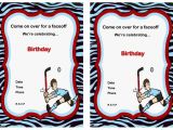 Hockey Birthday Party Invitations Templates Free Hockey Birthday Invitations – Birthday Printable