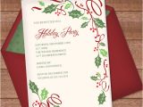 Holiday Party Invitation Template Christmas Invitation Template with Holly Border Design