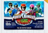 Homemade Power Ranger Birthday Invitations Power Rangers Invitation Power Rangers Dino Charge by