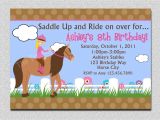 Horseback Riding Birthday Party Invitations Horseback Riding Birthday Invitation Western Horse Birthday