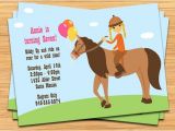 Horseback Riding Birthday Party Invitations Horseback Riding Birthday Party Invitation by