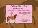 Horseback Riding Birthday Party Invitations Horseback Riding Birthday Party Invitations Printable or