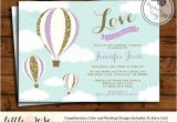 Hot Air Balloon Bridal Shower Invitations Hot Air Balloon Bridal Shower Invitation Love is In the