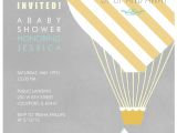 Hot Air Balloon themed Baby Shower Invitations Elephant with Hot Air Balloon Birthday Party Invitation
