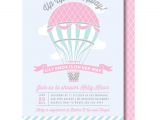 Hot Air Balloon themed Baby Shower Invitations Hot Air Balloon Baby Shower Invitations by Delightpaperie