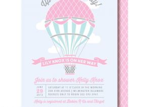 Hot Air Balloon themed Baby Shower Invitations Hot Air Balloon Baby Shower Invitations by Delightpaperie