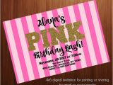 Hotel Party Invitation Template Teen Birthday Party Invitation Pink Secret by