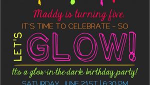 How to Make Glow In the Dark Party Invitations Printable Glow In the Dark theme Party Invitation