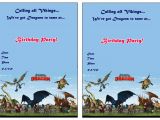 How to Train Your Dragon Birthday Invitation Template Dragon Birthday Invitations Printable