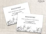 How to Word Registry Information On Bridal Shower Invitation Wedding Registry Card Wedding Info Card Download Registry