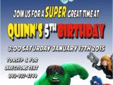 Hulk Birthday Invitation Template Printable Lego Marvel Birthday Party Invitation Digital