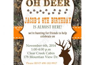 Hunting Birthday Party Invitations Camo Boy Printable Invitation Hunting Realtree Diy