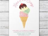 Ice Cream Party Invitation Template Free Ice Cream social Party Invite Printable Custom Invitation