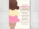 Ice Cream Party Invitations Printable Free Ice Cream Birthday Party Invitation Printable or Printed