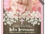 Ideas for Baptism Invitations Vintage Victorian Pink Peach Baptism Invitations [di 824