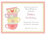 Images Of Tea Party Invitations Free afternoon Tea Invitation Template