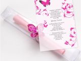 Inexpensive Quinceanera Invitations Quinceanera Scroll Invitations Kit butterflies Box