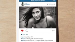 Instagram Party Invitation Template Instagram Birthday Invitation Printable Invites by Framesta