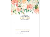 Invitation Baptism Templates Free Free Floral Baptism Invitation Template