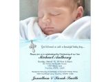 Invitation Card Baptism Baby Boy Baby Boy Baptism or Christening Invitation