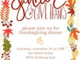 Invitation Card for Thanksgiving Party Customizable Thanksgiving Invitation Free Printable