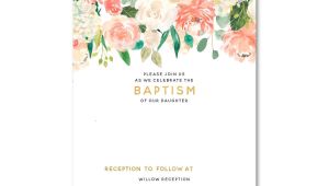 Invitation for Baptism Template Free Free Template Free Floral Baptism Invitation Template