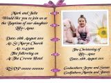 Invitation Wording for Baptism and Birthday Birthday and Baptism Invitations First Birthday and