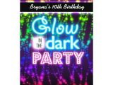 Invitations for Glow In the Dark Party Glow In the Dark Neon Party Invitations Rainbow Zazzle Com