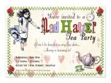Invitations to A Mad Hatter Tea Party Mad Hatter Tea Party Invitation