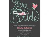 Invited to Bridal Shower but Not Wedding Script Lettering Grey Mint Bridal Shower Invite