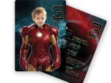 Iron Man Party Invites Iron Man Birthday Party Personalized Custom Invitation with