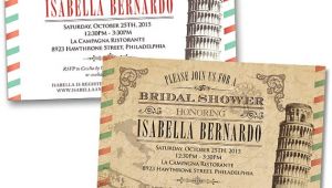Italian themed Bridal Shower Invitations Vintage Italian Bridal Wedding Shower by Starstreamdesign