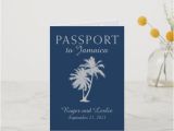 Jamaican Party Invitation Template Montego Bay Jamaica Navy Blue Wedding Passport Invitation