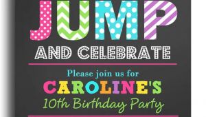 Jump Birthday Invitation Template Jump Invitation Printable or Printed with Free Shipping