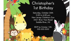 Jungle Safari Birthday Invitation Template Cute Safari Jungle Birthday Party Invitations Zazzle Com