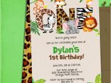 Jungle Safari Birthday Invitation Template Jungle 1st Birthday Party Invitation Template Jungle