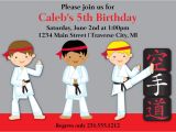 Karate Party Invitation Template Free Karate Birthday Invitations for Kids Free Printable