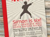 Karate Party Invitation Template Free Martial Arts Birthday Invitations Best Party Ideas