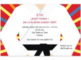 Karate Party Invitation Template Karate Chop Birthday Invitations by Invitation