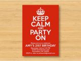 Keep Calm and Party On Invitations Items Similar to Keep Calm and Party On Printable