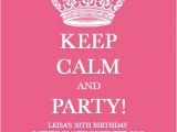 Keep Calm and Party On Invitations Personalised Girls Keep Calm and Party themed Invitations