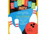 Kids Bowling Birthday Party Invitations Retro Bowling Kid S Birthday Party Invitation